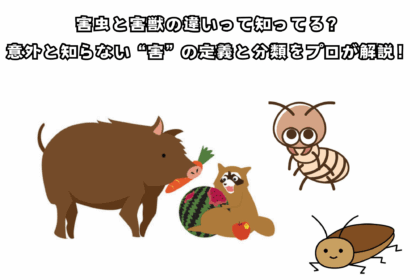 害虫と害獣の違いって知ってる？ 意外と知らない“害”の定義と分類をプロが解説！