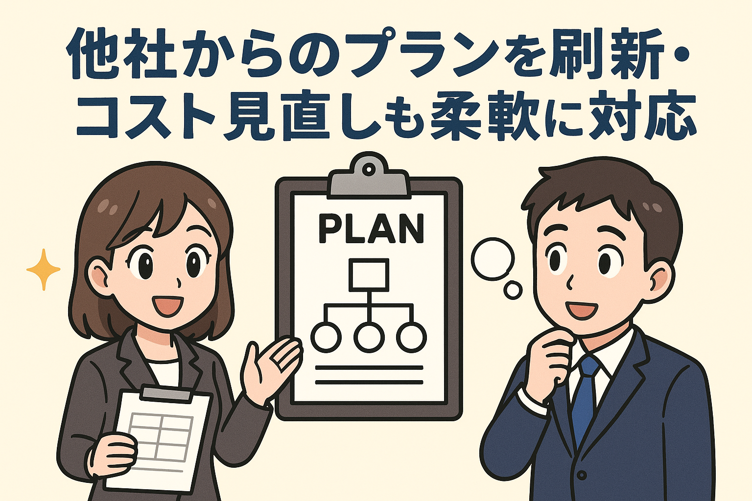 他社からのプランを刷新・コスト見直しも柔軟に対応