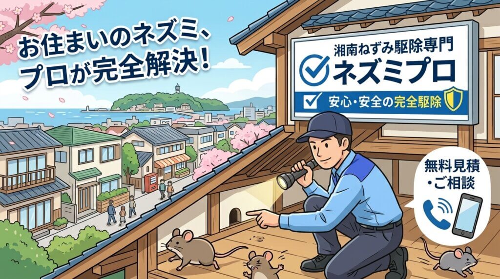 鎌倉・藤沢・茅ヶ崎のねずみ駆除 安心と再発防止のプロ